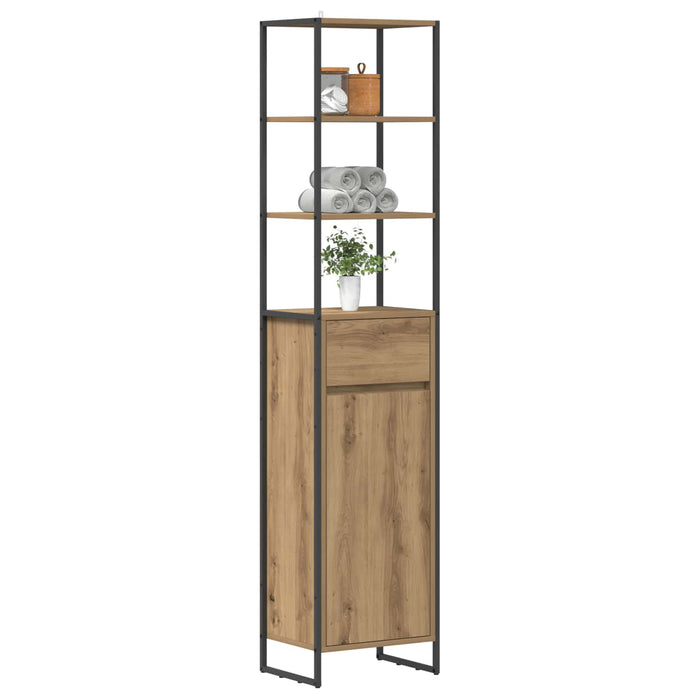 Dulap de Baie Stejar artizanal 40 x 30 x 180 cm Lemn compozit - WALTI WALTI