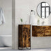 Dulap de Baie Stejar fumuriu 40 x 30 x 100 cm Lemn compozit - WALTI WALTI