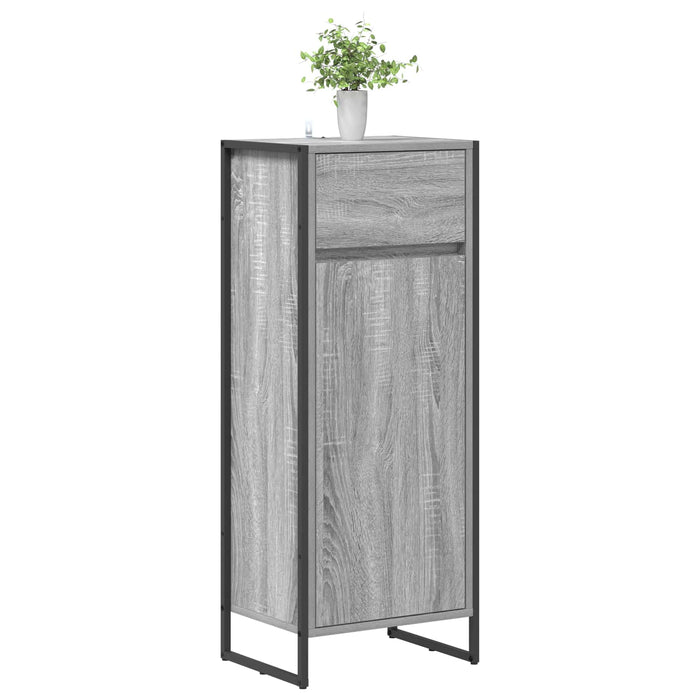 Dulap de Baie cu ușă Gri Sonoma 40 x 30 x 100 cm Lemn compozit - WALTI WALTI