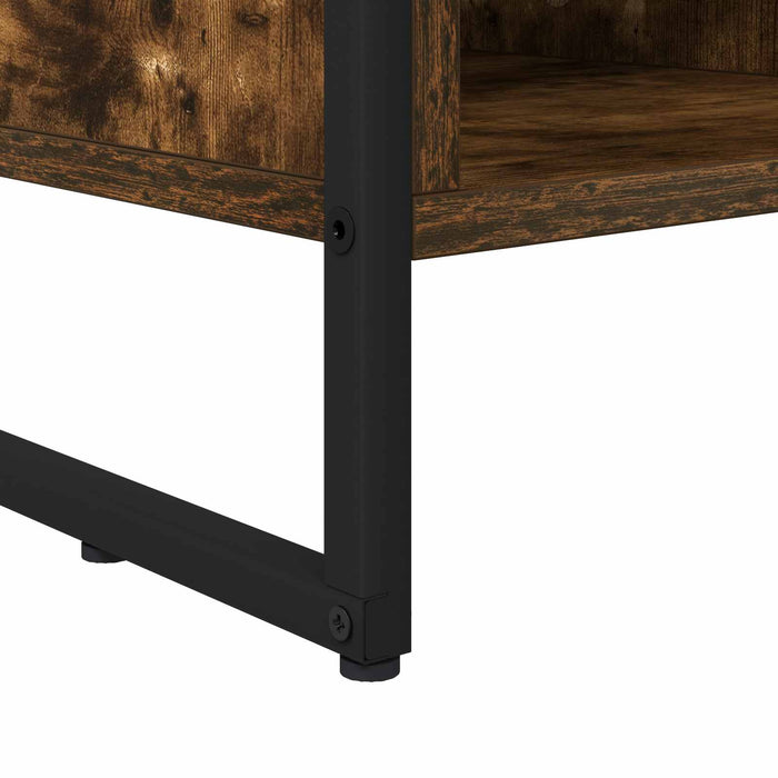 Cabinet TV Stejar fumuriu 100 x 36 x 49,5 cm Lemn compozit - WALTI WALTI