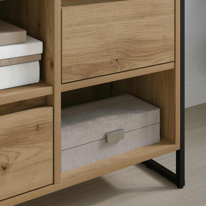 Cabinet TV Stejar artizanal 100 x 36 x 49,5 cm Lemn compozit - WALTI WALTI