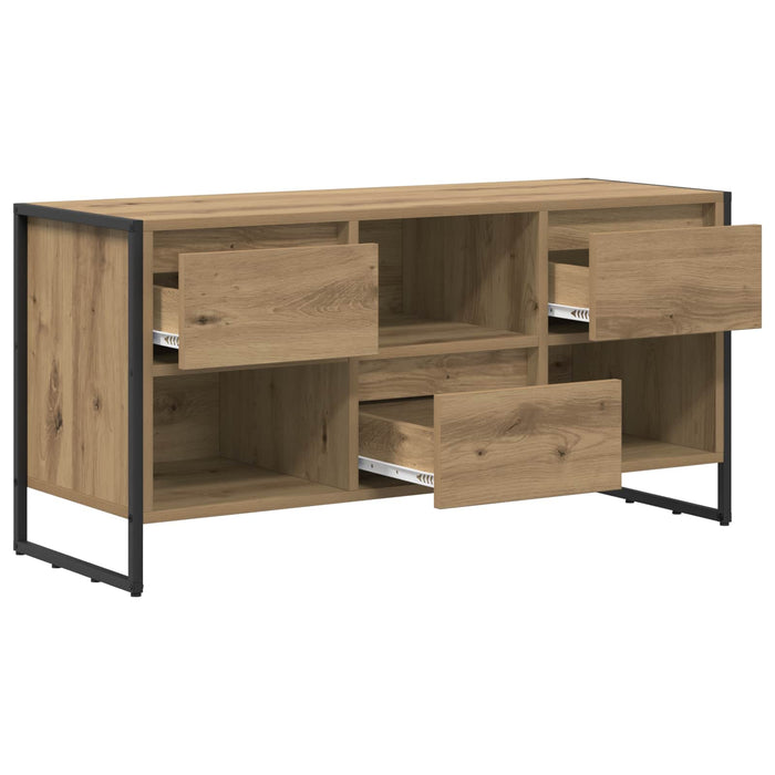 Cabinet TV Stejar artizanal 100 x 36 x 49,5 cm Lemn compozit - WALTI WALTI