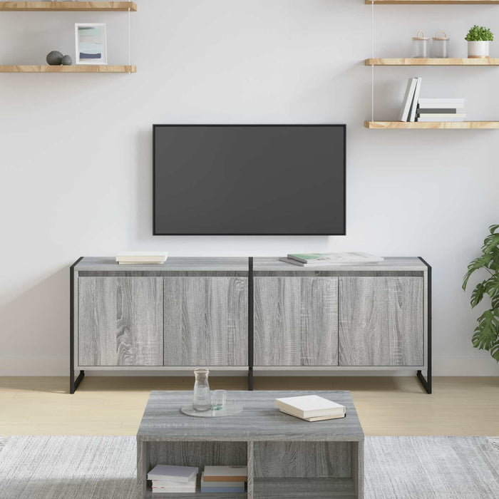 Cabinet TV Gri Sonoma 140 x 36 x 49.5 cm Lemn compozit - WALTI WALTI