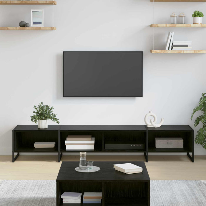 Cabinet TV Stejar Negru 170.5 x 36 x 30.5 cm Lemn compozit - WALTI WALTI