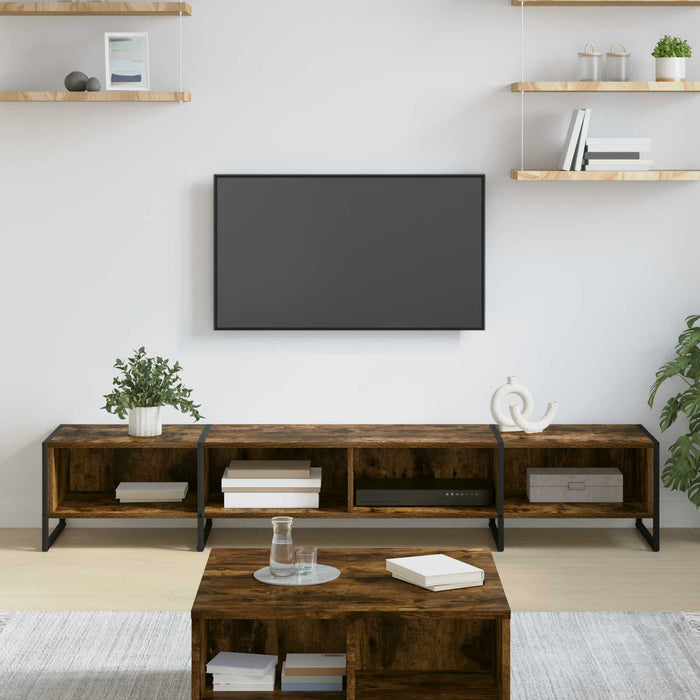 Cabinet TV 170.5 x 36 x 30.5 cm Stejar fumuriu Lemn prelucrat WALTI