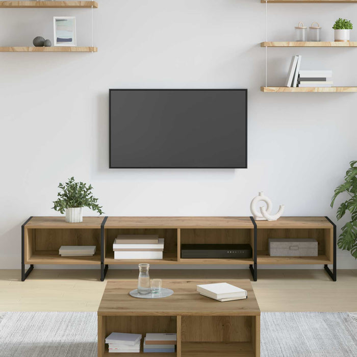 Cabinet TV Stejar artizanal 170.5 x 36 x 30.5 cm Lemn compozit - WALTI WALTI