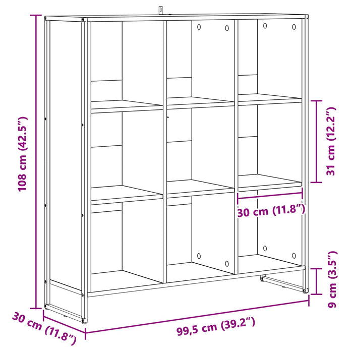 Dulap pentru cărți Stejar fumuriu 99.5 x 30 x 108.5 cm - WALTI WALTI