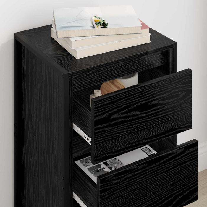 Bufet cu sertar Stejar Negru 42 x 36 x 75.5 cm Lemn compozit - WALTI WALTI