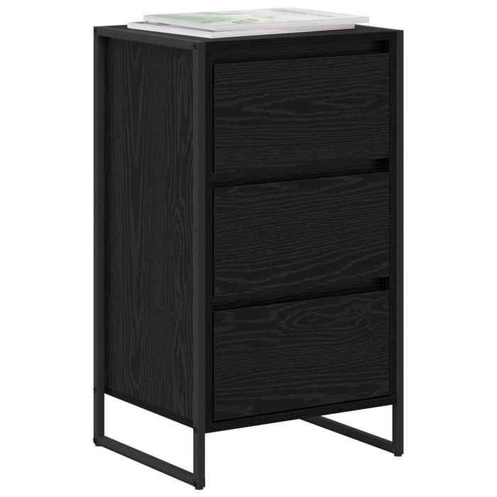 Bufet cu sertar Stejar Negru 42 x 36 x 75.5 cm Lemn compozit - WALTI WALTI