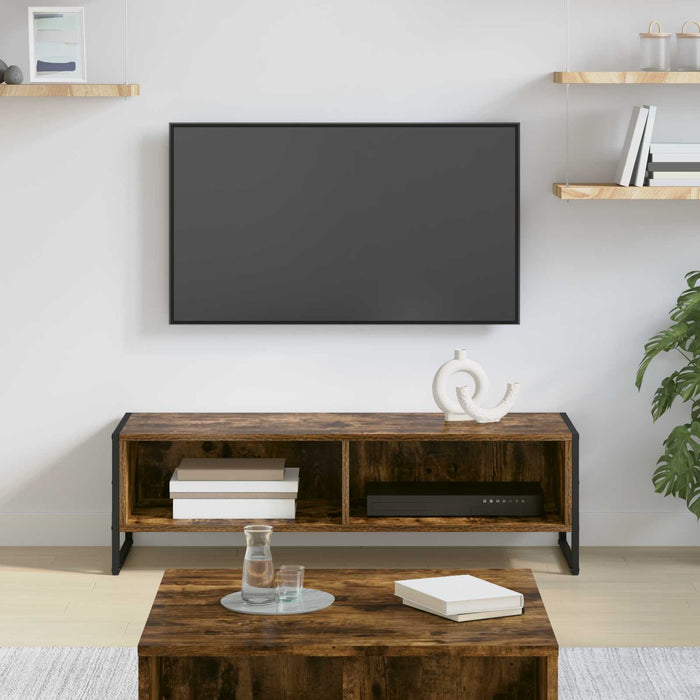Cabinet TV Stejar fumuriu 100 x 36.5 x 30.5 cm Lemn compozit - WALTI WALTI