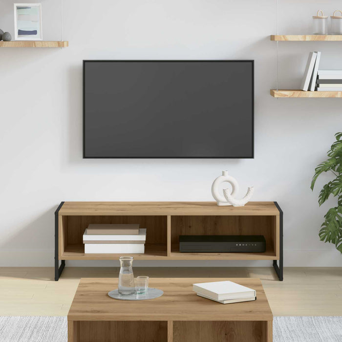 Cabinet TV Stejar artizanal 100 x 36.5 x 30.5 cm Lemn compozit - WALTI WALTI