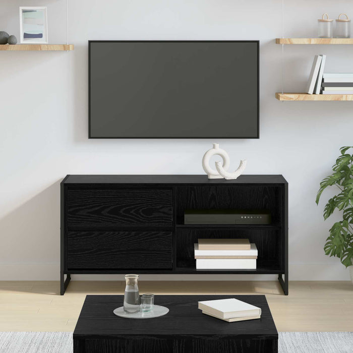 Cabinet TV Stejar Negru 100 x 36 x 49,5 cm Lemn compozit - WALTI WALTI