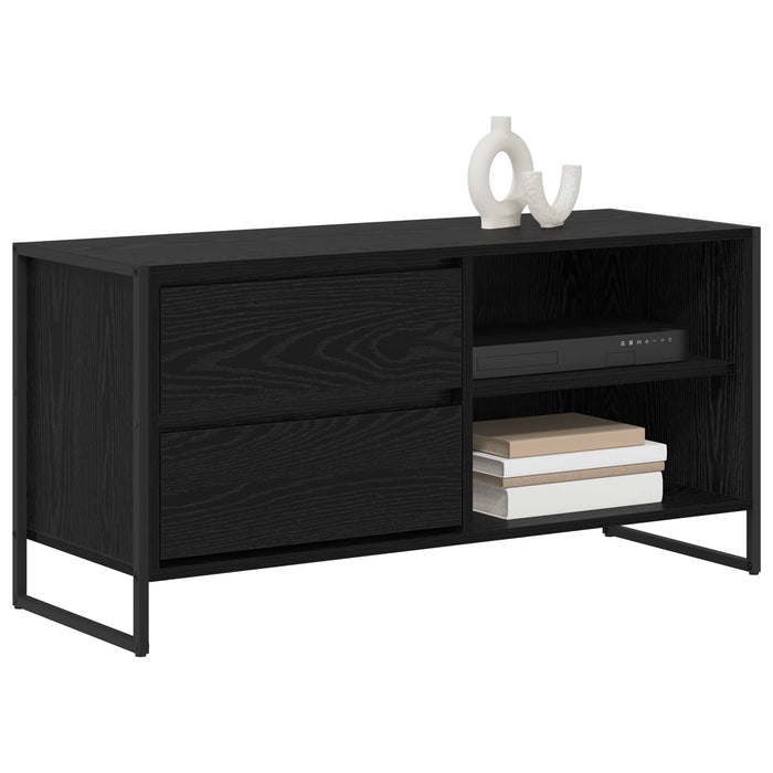 Cabinet TV Stejar Negru 100 x 36 x 49,5 cm Lemn compozit - WALTI WALTI