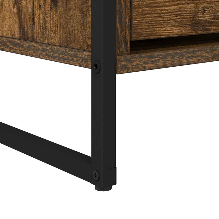 Cabinet TV Stejar fumuriu 100 x 36 x 49,5 cm Lemn compozit - WALTI WALTI
