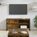 Cabinet TV Stejar fumuriu 100 x 36 x 49,5 cm Lemn compozit - WALTI WALTI