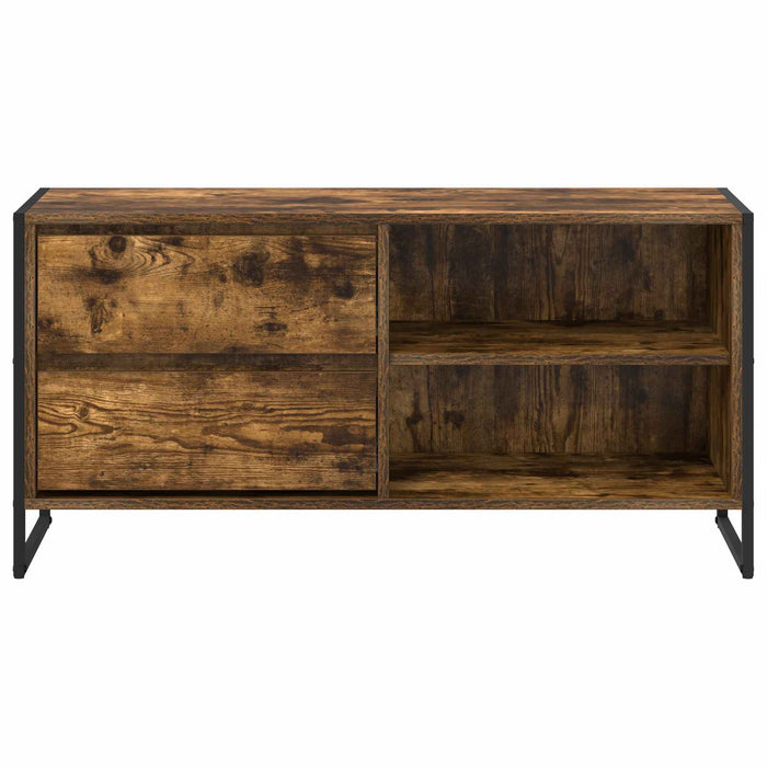 Cabinet TV Stejar fumuriu 100 x 36 x 49,5 cm Lemn compozit - WALTI WALTI