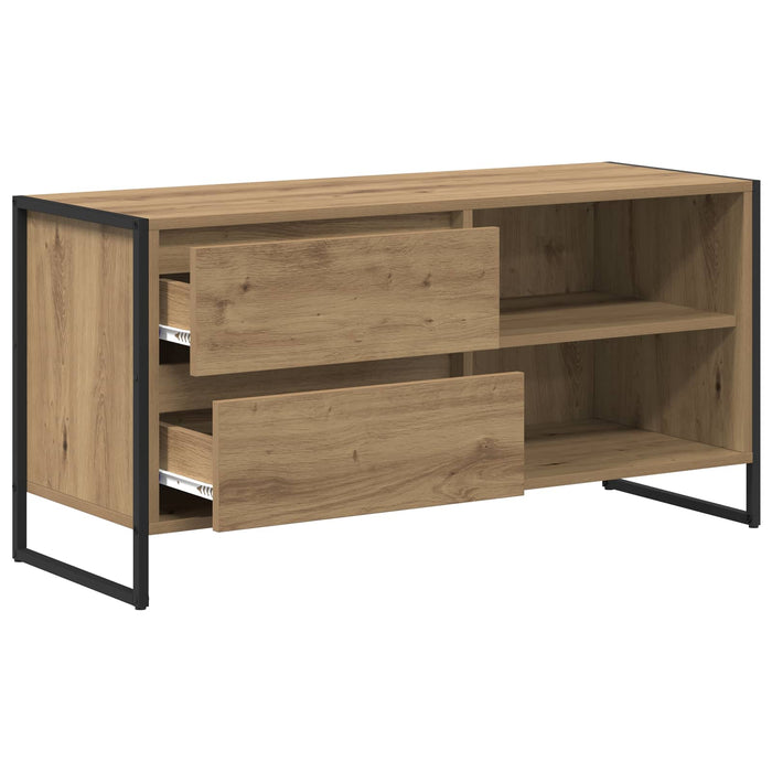 Cabinet TV Stejar artizanal 100 x 36 x 49,5 cm Lemn compozit - WALTI WALTI