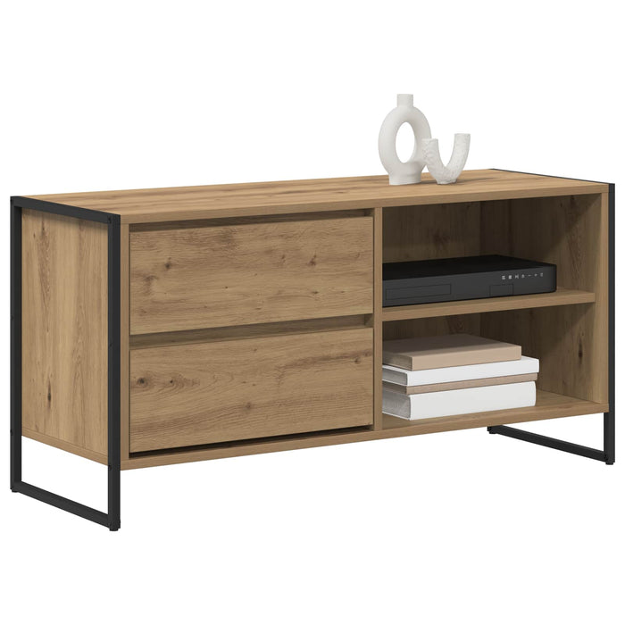 Cabinet TV Stejar artizanal 100 x 36 x 49,5 cm Lemn compozit - WALTI WALTI