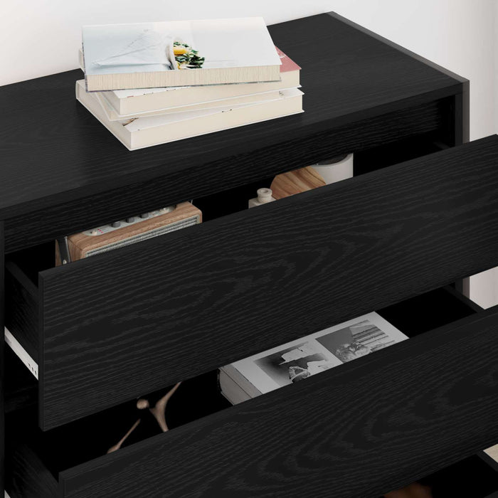 Bufet cu sertar Stejar Negru 79 x 36 x 75.5 cm Lemn compozit - WALTI WALTI