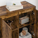 Dulap lateral Stejar fumuriu 79 x 36 x 75 cm Lemn compozit - WALTI WALTI