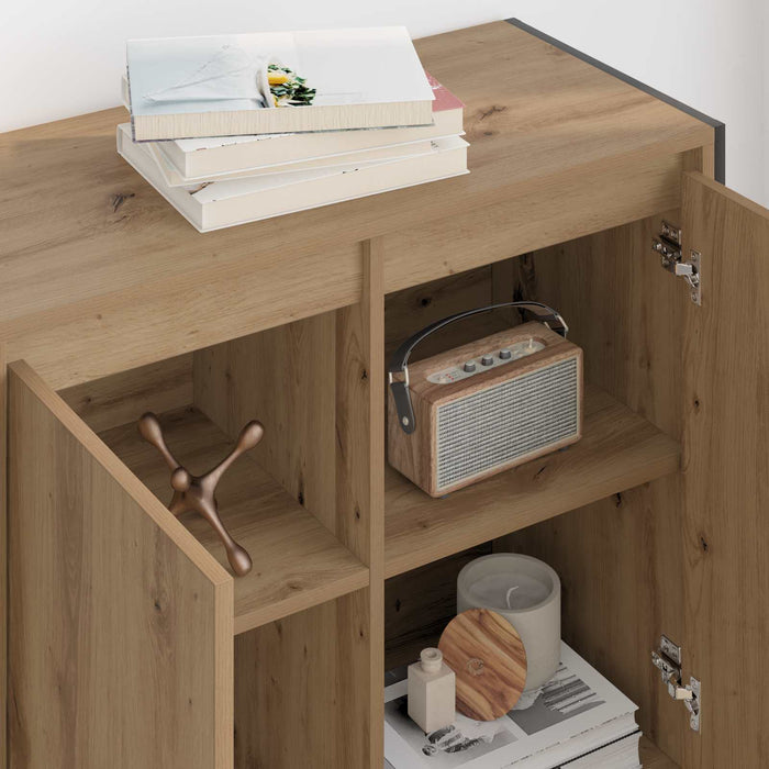 Dulap lateral Stejar artizanal 79 x 36 x 75 cm Lemn compozit - WALTI WALTI