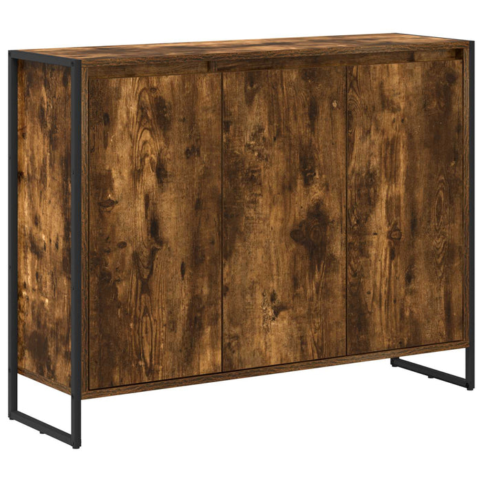 Dulap lateral Stejar fumuriu 96,5 x 30 x 75 cm Lemn compozit - WALTI WALTI
