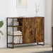 Dulap lateral Stejar fumuriu 96.5 x 30 x 75 cm Lemn compozit - WALTI WALTI