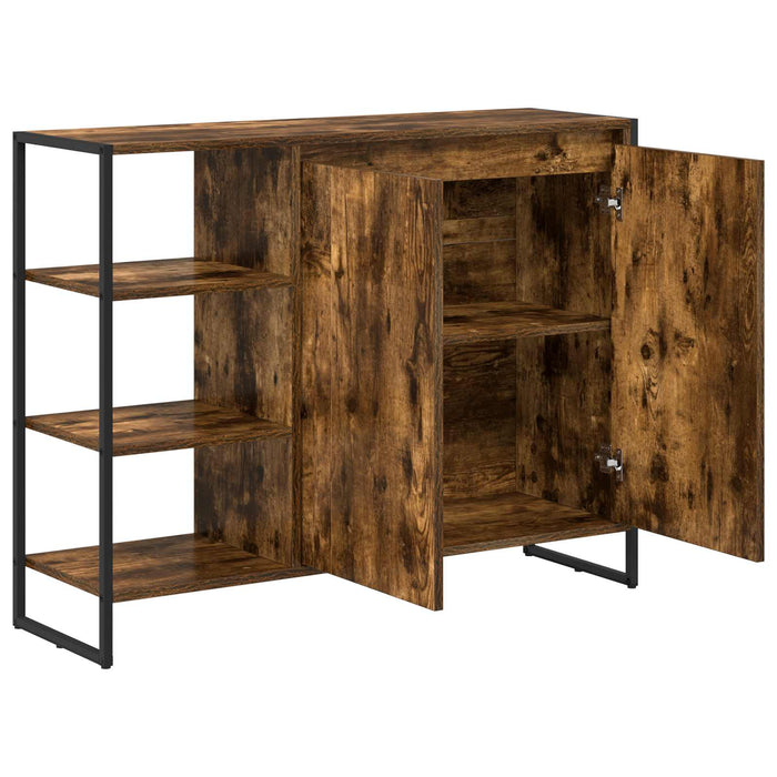Dulap lateral Stejar fumuriu 96.5 x 30 x 75 cm Lemn compozit - WALTI WALTI