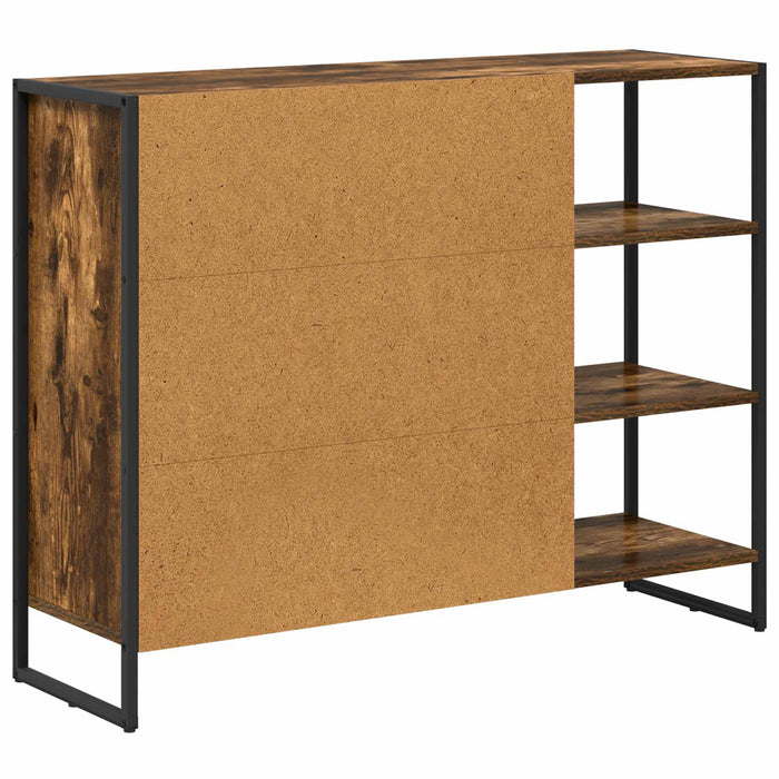 Dulap lateral Stejar fumuriu 96.5 x 30 x 75 cm Lemn compozit - WALTI WALTI
