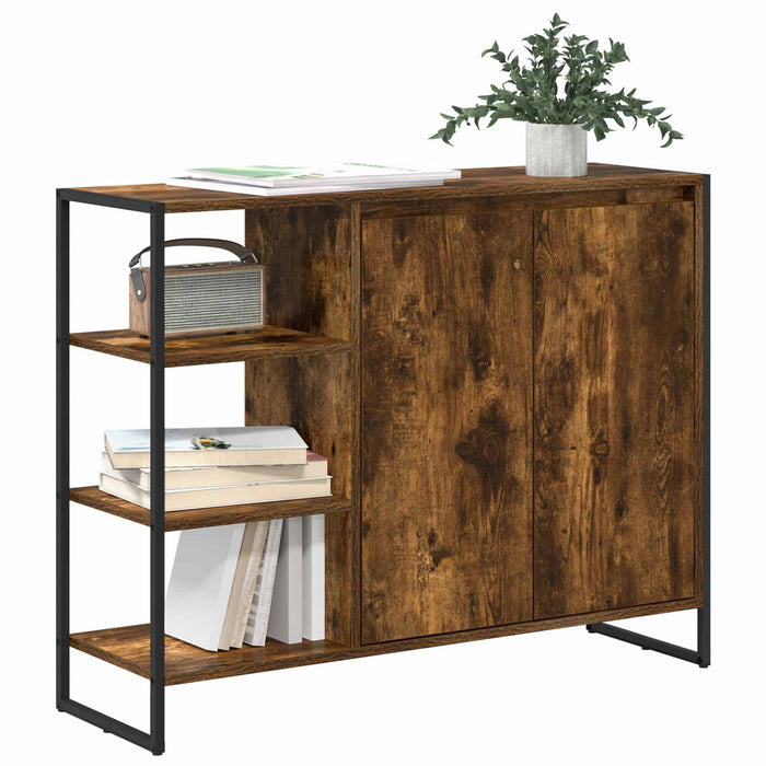 Dulap lateral Stejar fumuriu 96.5 x 30 x 75 cm Lemn compozit - WALTI WALTI