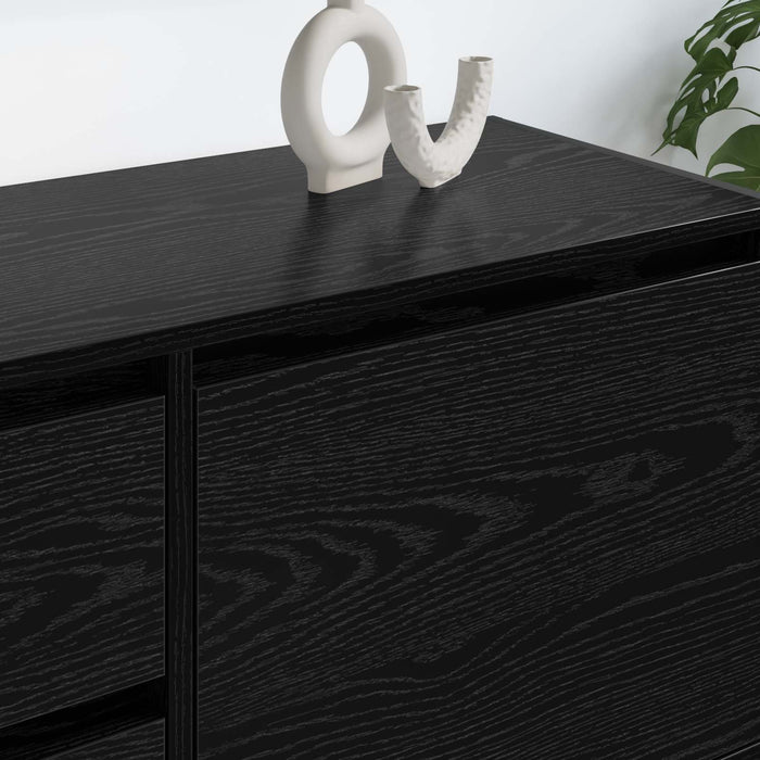 Cabinet TV Stejar Negru 100 x 36 x 49.5 cm Lemn compozit - WALTI WALTI
