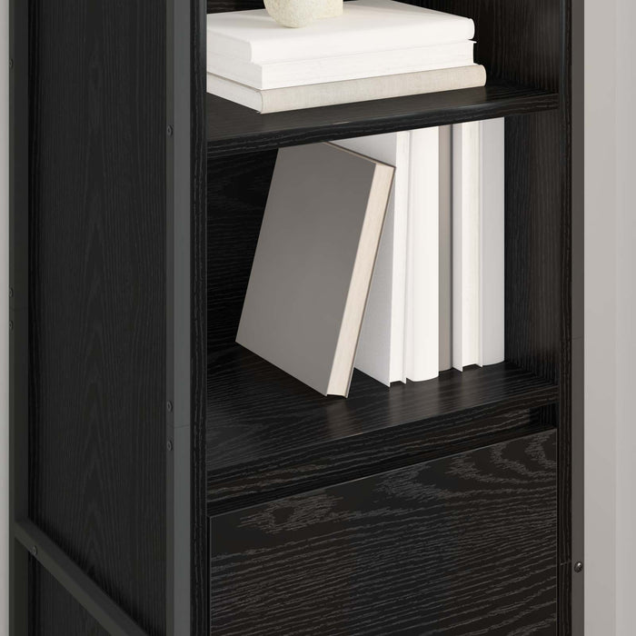 Dulap pentru cărți cu sertar Stejar Negru 43 x 36 x 150.5 cm - WALTI WALTI
