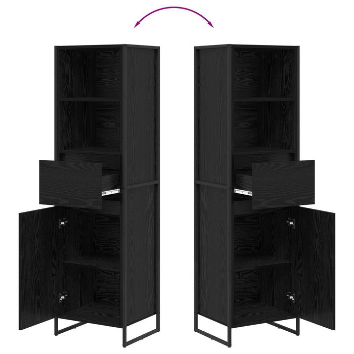 Dulap pentru cărți cu sertar Stejar Negru 43 x 36 x 150.5 cm - WALTI WALTI