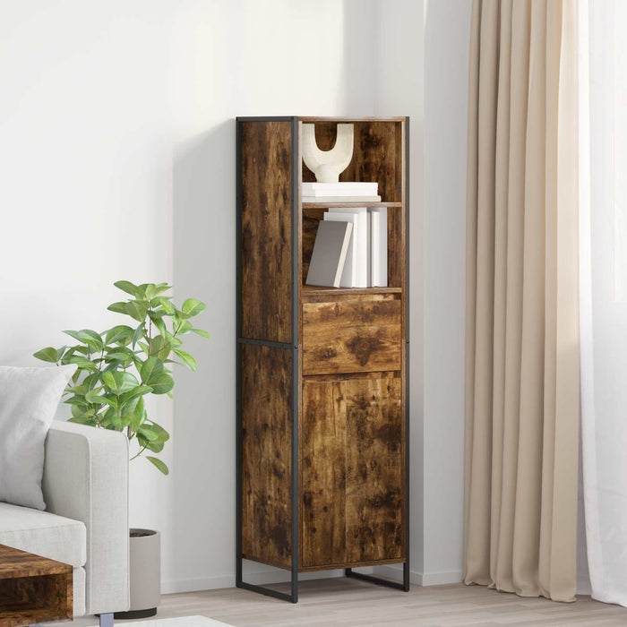 Dulap pentru cărți cu sertar Stejar fumuriu 43 x 36 x 150.5 cm - WALTI WALTI