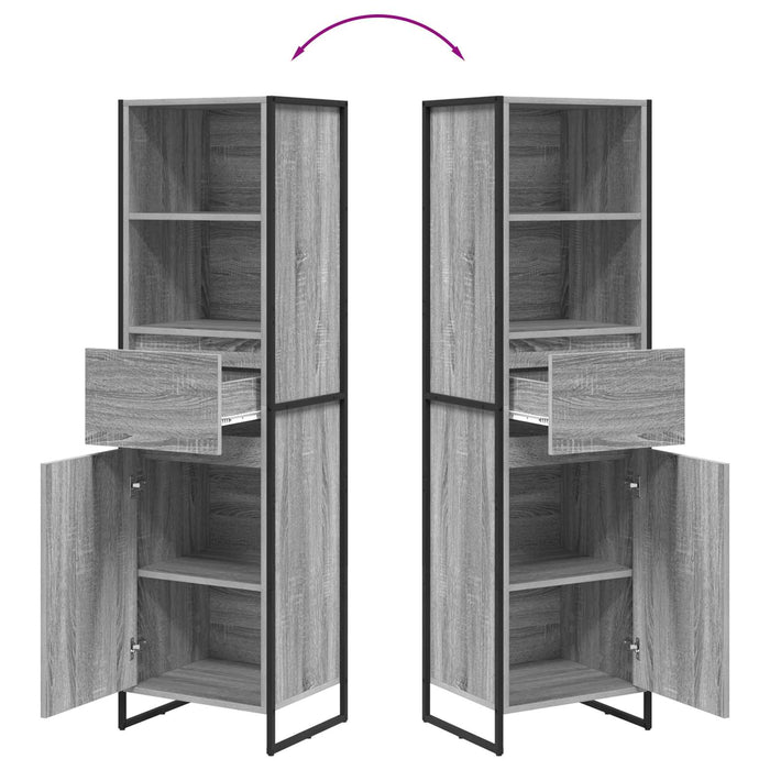Dulap pentru cărți Gri Sonoma 43 x 36 x 150.5 cm Lemn compozit - WALTI WALTI