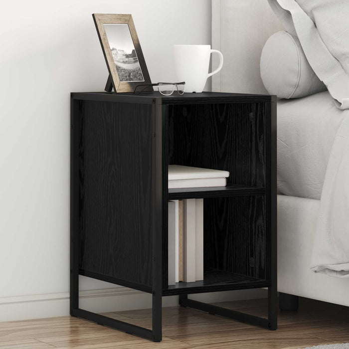 Noptieră 2 pcs Stejar Negru 39.5 x 30 x 50 cm Lemn compozit - WALTI WALTI