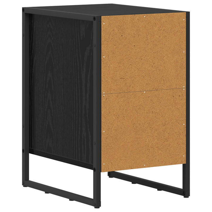Noptieră 2 pcs Stejar Negru 39,5 x 30 x 50 cm Lemn compozit - WALTI WALTI