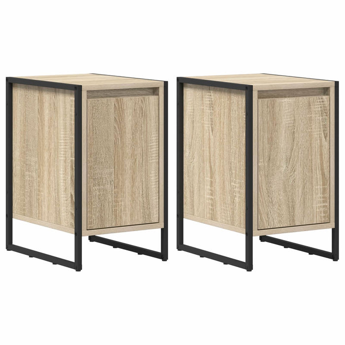Noptieră 2 pcs Sonoma 39,5 x 30 x 50 cm Lemn compozit - WALTI WALTI