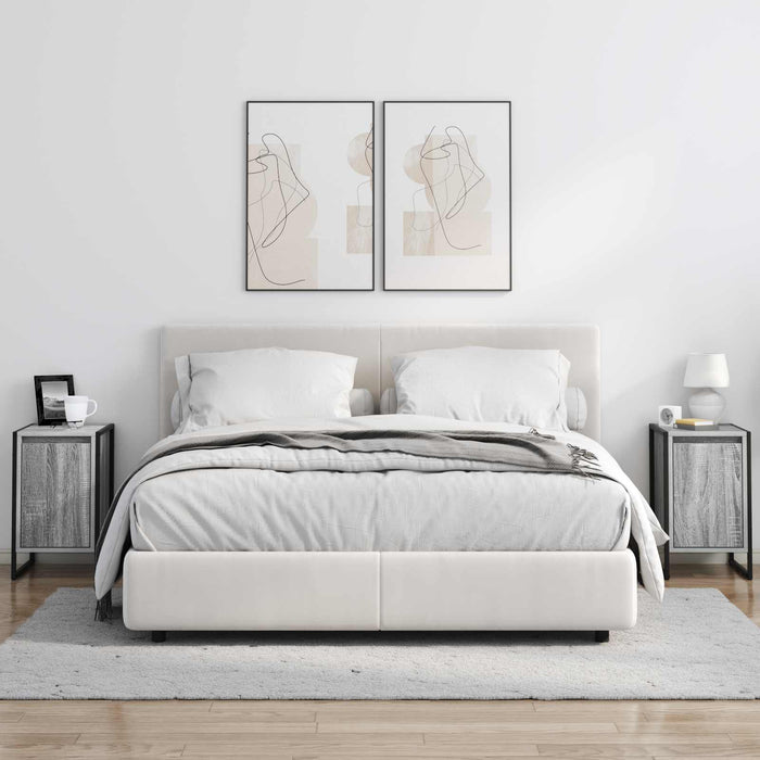 Noptieră 2 pcs Gri Sonoma 39,5 x 30 x 50 cm Lemn compozit - WALTI WALTI
