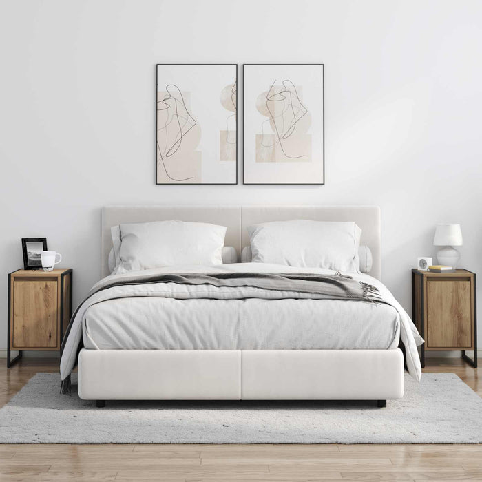 Noptieră 2 pcs Stejar artizanal 39,5 x 30 x 50 cm Lemn compozit - WALTI WALTI