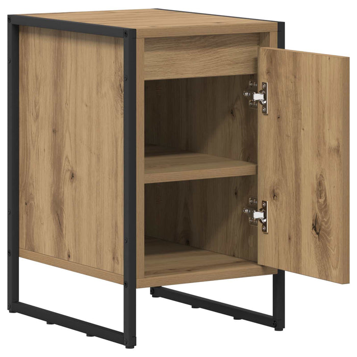 Noptieră 2 pcs Stejar artizanal 39,5 x 30 x 50 cm Lemn compozit - WALTI WALTI