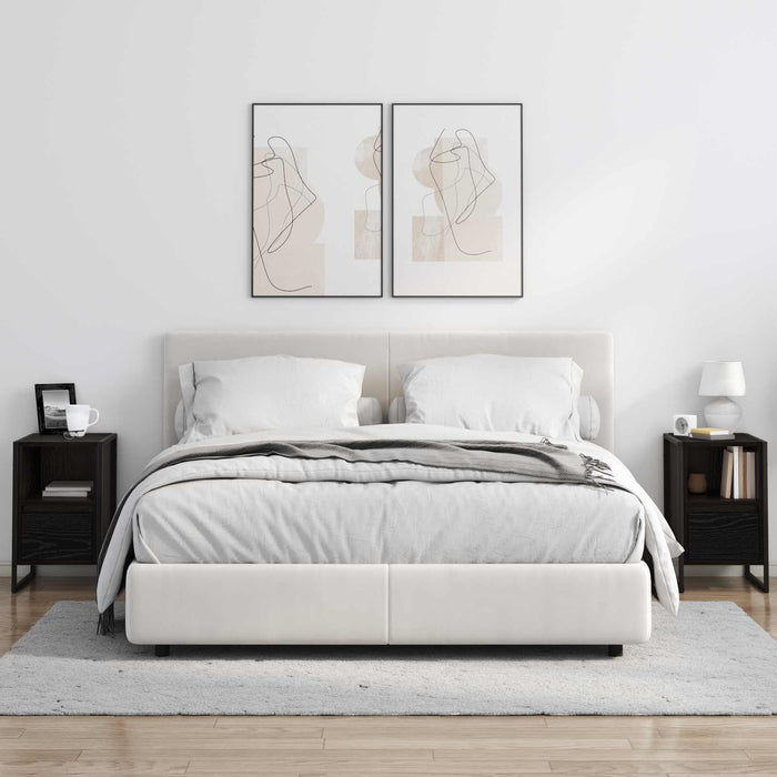 Noptieră cu sertar Stejar Negru 39,5 x 30 x 50 cm Lemn compozit - WALTI WALTI