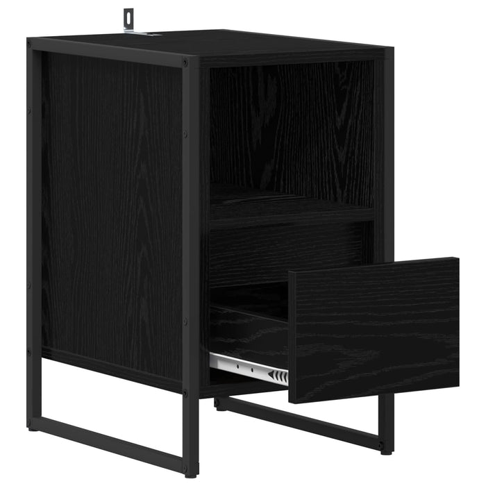 Noptieră cu sertar Stejar Negru 39,5 x 30 x 50 cm Lemn compozit - WALTI WALTI