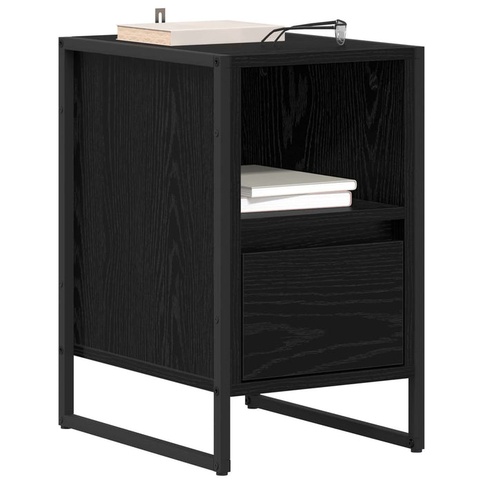 Noptieră cu sertar Stejar Negru 39,5 x 30 x 50 cm Lemn compozit - WALTI WALTI