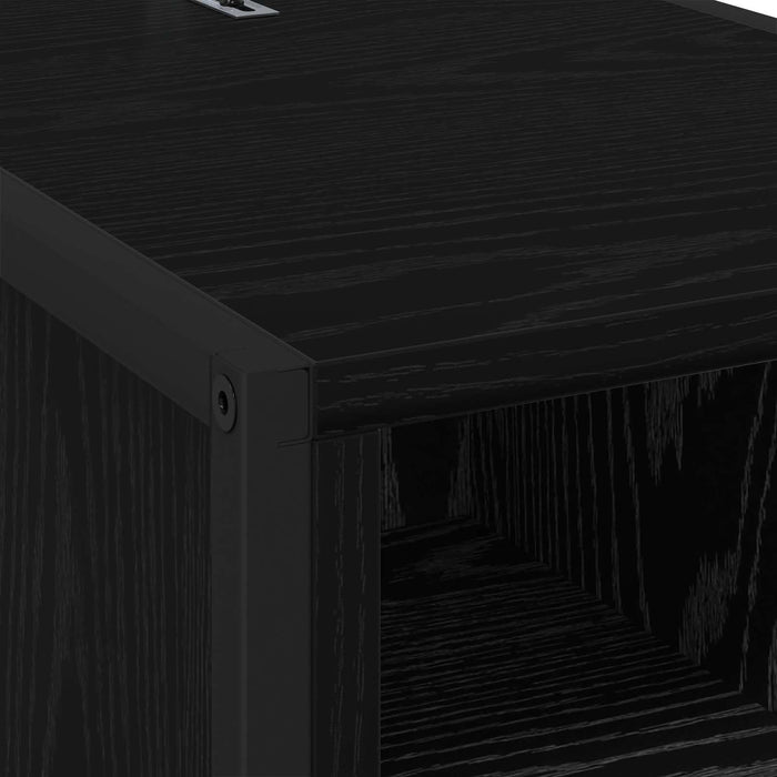 Noptieră 2 pcs Stejar Negru 39,5 x 30 x 50 cm Lemn compozit - WALTI WALTI