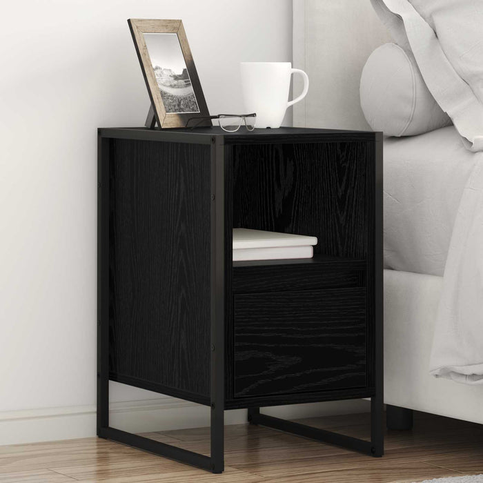 Noptieră 2 pcs Stejar Negru 39,5 x 30 x 50 cm Lemn compozit - WALTI WALTI