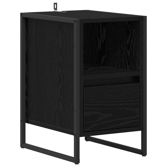Noptieră 2 pcs Stejar Negru 39,5 x 30 x 50 cm Lemn compozit - WALTI WALTI