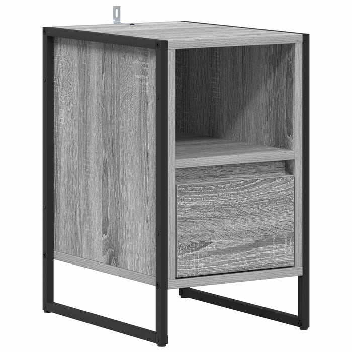 Noptieră 2 pcs Gri Sonoma 39,5 x 30 x 50 cm Lemn compozit - WALTI WALTI