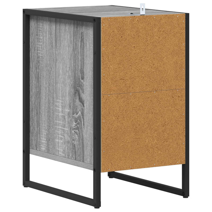 Noptieră 2 pcs Gri Sonoma 39,5 x 30 x 50 cm Lemn compozit - WALTI WALTI