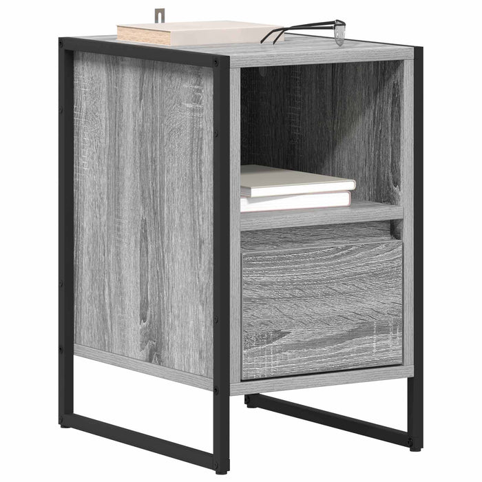 Noptieră 2 pcs Gri Sonoma 39,5 x 30 x 50 cm Lemn compozit - WALTI WALTI